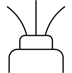 Fototapete - Fiber wire icon. Vector editable stroke.