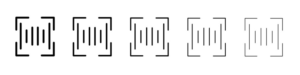Scan barcode icon thin line outline set or collection