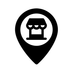 Poster - Shop location pin store marker retail map pointer navigation gps local business place service point
