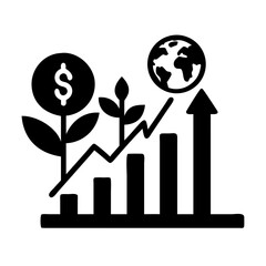 Poster - Growth investment global business finance chart dollar plant economy financial success diagram