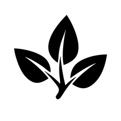 Aufkleber - Illustration of three leaves plant vector, nature, organic, eco, leaf, growth, sprout, botanical, foliage