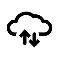 Aufkleber - Cloud computing data transfer upload download icon vector illustration symbol graphic design