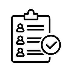Poster - Checklist clipboard icon for task management, todo list, survey, and user profile data list