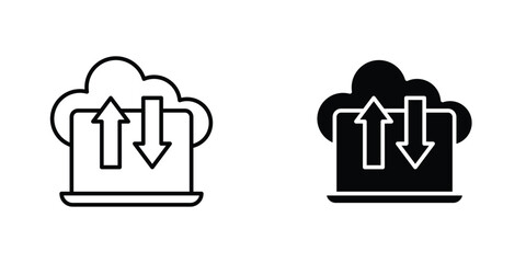 Cloud computing icon Simple vector illustration for graphic and web design.