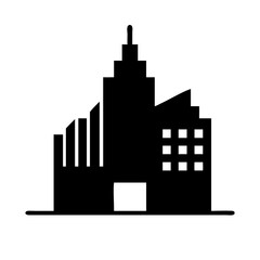 Aufkleber - Modern city skyline vector illustration of urban building architecture and skyscraper design element
