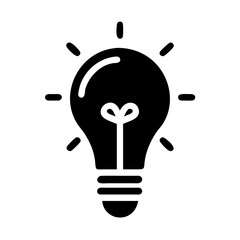 Aufkleber - Idea light bulb innovation inspiration creative thinking solution concept design vector icon symbol graphic