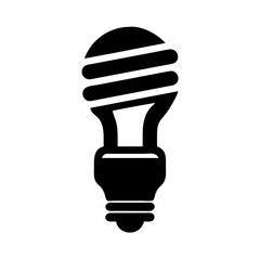 Aufkleber - Black light bulb vector image energy saving lamp icon design illustration graphic element drawing art