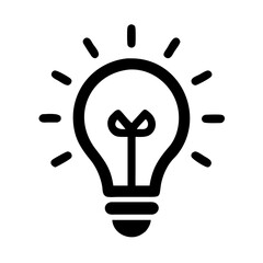 Fototapete - Light bulb idea innovation creative inspiration symbol solution electricity invention bright icon vector