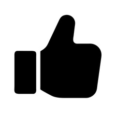 Poster - Thumbs up like icon vector illustration symbol gesture hand positive agreement approval sign graphic design