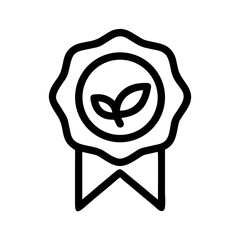 Aufkleber - Organic certified product label badge icon vector eco natural food agriculture symbol design element