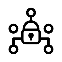Poster - Security network lock connection data protection privacy system cybersecurity internet access point