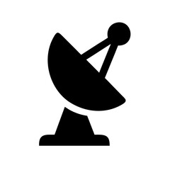 Poster - Satellite dish antenna communication technology signal receiver broadcasting wireless vector icon design
