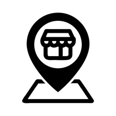 Poster - Find store location shop market place business local search gps pin pointer navigation icon map sign