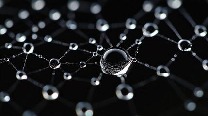Dewdrops on a spiderweb network
