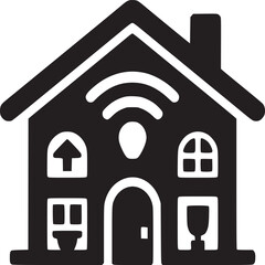 Poster - Smart home automation system icon vector illustration for modern technology and digital lifestyle on transparent background