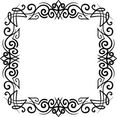 Poster - Abstract ornamental frame, calligraphic design