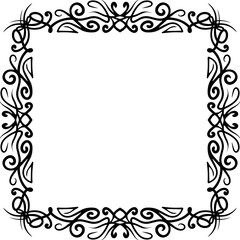 Poster - Abstract ornamental frame, calligraphic design