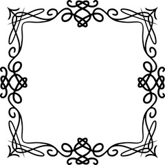 Poster - Abstract ornamental frame, calligraphic design
