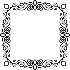 Poster - Abstract ornamental frame, calligraphic design