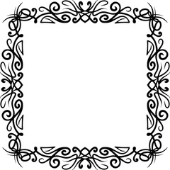 Poster - Abstract ornamental frame, calligraphic design