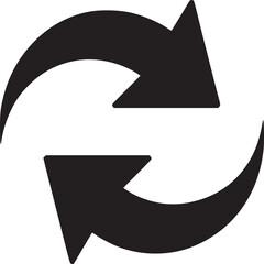 Poster - Refresh reload sync update cycle repeat process arrow vector icon symbol graphic design illustration on transparent background
