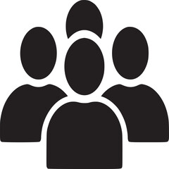 Poster - Group of people icon vector illustration symbol sign team community user crowd staff member employee on transparent background