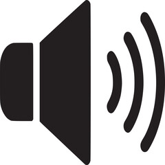 Fototapete - Sound volume icon vector illustration for audio music multimedia speaker and communication design 100 on transparent background