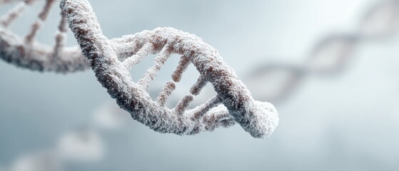 Leinwandbilder - Illuminated Digital DNA Helix with Technology Network Background for Biotechnology Advancements and Genetic Engineering Promotions