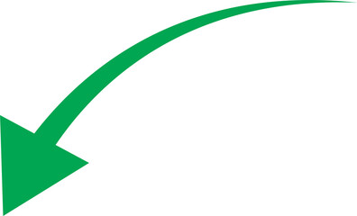 Poster - Green arrow pointing down and curved