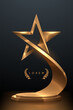 © d1sk - Award trophy with gold star shape