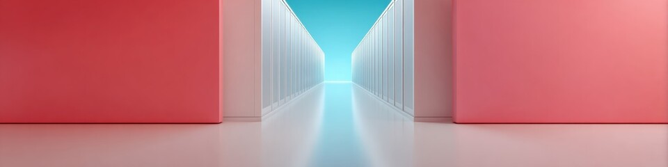 Aufkleber - Modern Cooling Aisle with High-Tech Server Units and Advanced Ventilation System in Data Center for Reliable Performance and Secure Data Management