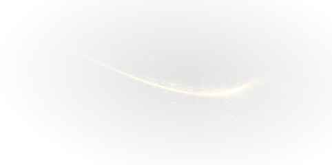 Wall Mural - golden curved light ribbon png. smooth twisting line with glowing shine and elegant sparkle effect f