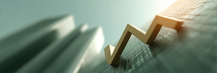 Poster - Financial Downturn Graph with Jagged Falling Trend Line over Skyscrapers - Modern Business Crisis and Economic Decline Visualization for Finance Apps