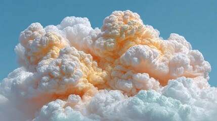 Aufkleber - High-Quality Dramatic Hurricane Cumulus Clouds with Vibrant Orange Accent for Professional Weather and Meteorological Marketing Content