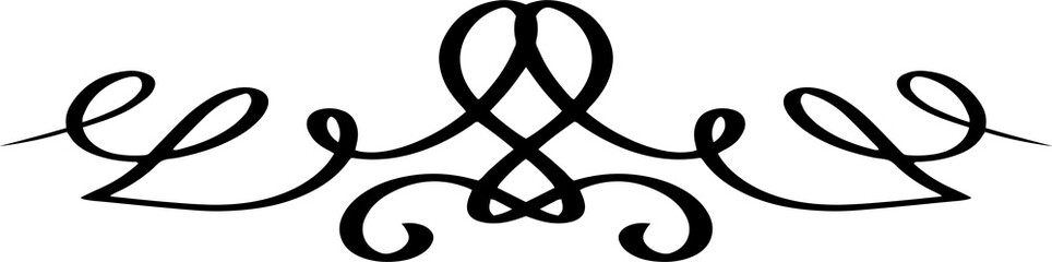 Poster - Calligraphic curved classical luxury line art.