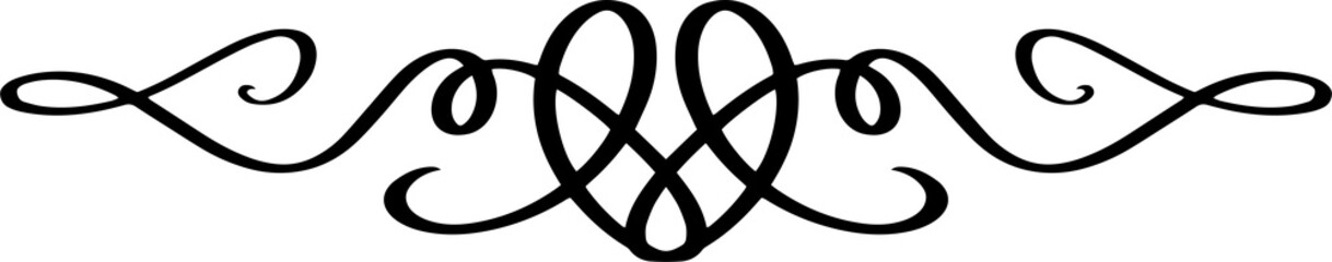 Poster - Calligraphic curved classical luxury line art.