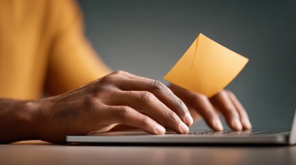 Aufkleber - Modern Professional Managing Digital Receipts on Laptop Authentic High-Quality Finance Content for Business Marketing and Online Accounting Solutions