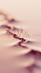 Aufkleber - Modern Seismograph Recording Earthquake Tremors in Turkey with Jagged Waveforms on Grid, Visualizing Real-Time Seismic Activity for Scientific Analysis and Response