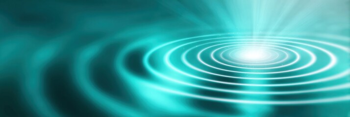 Poster - Futuristic Radar Screen with Digital Concentric Circles and Radiating Lines in Modern Tech Interface for Advanced Tracking and Navigation Innovation