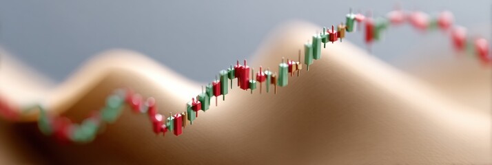 Poster - Digital Forex Trading Chart with Candlestick Graphs and Fluctuating Price Lines for Real-Time Currency Pair Analysis and Economic Trend Insights