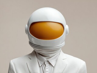 Aufkleber - Professional Modern Astronaut Portrait in Helmet and Suit Premium Minimalistic Branding for Tech and Innovation Marketing Campaigns