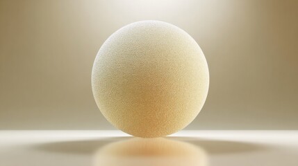 Aufkleber - Premium Professional Meteorology Graphic of Spherical Sun Element in Soft Beige Tones for Modern Digital Weather and Climate Marketing Content