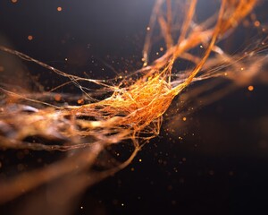 Aufkleber - Premium Modern Quantum Technology Visualization of Interconnected Particle Trails and Energy Lines for Professional Science Marketing Content