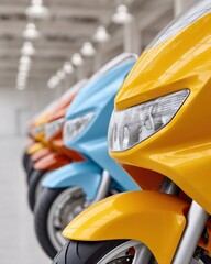 Aufkleber - Premium Touring Motorcycles Displayed in Modern Dealership with Bright Natural Light for Adventure Enthusiasts Marketing and Advertising Campaigns
