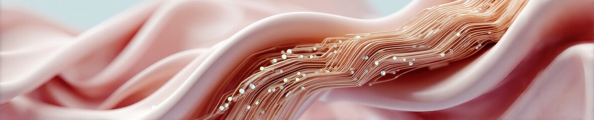 Aufkleber - Quantum Optimization Digital Circuit Board with Flowing Data Traces and Microchip Components for Advanced Computational Networks and Tech Efficiency Solutions