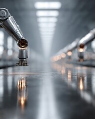 Aufkleber - High-Quality Programmable Robot Arm in Smart Factory Automation Modern Industrial Robotics for Professional AI and Industry 0 Marketing Content