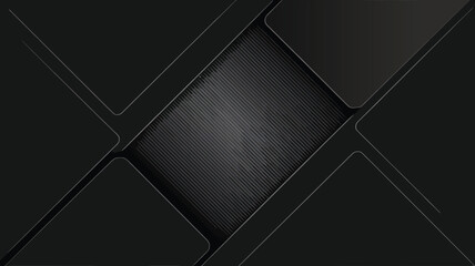 Poster - A dark abstract background with triangles and a textured center diamond shape and thin grey lines