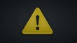 © Artem - Vibrant yellow warning triangle on dark background