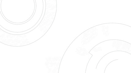 Poster - A minimalist white background with two sets of light gray concentric circles in opposite corners