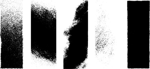 Aufkleber - Hand-drawn black textures collection for artistic design and backgrounds